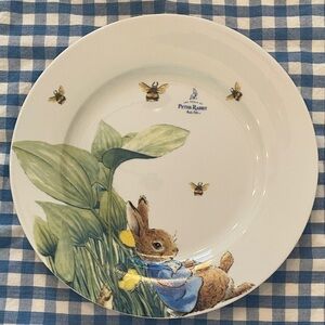 Zrike Beatrix Potter Peter Rabbit Garden Bees Dinner Plates Set Of 2 Brand New